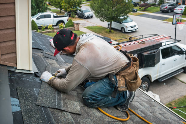 Professional Storm Damage Roof Repair technician working in Sproul, PA